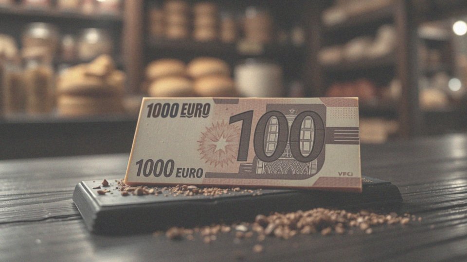 Jaką wagę ma banknot 1000 euro?